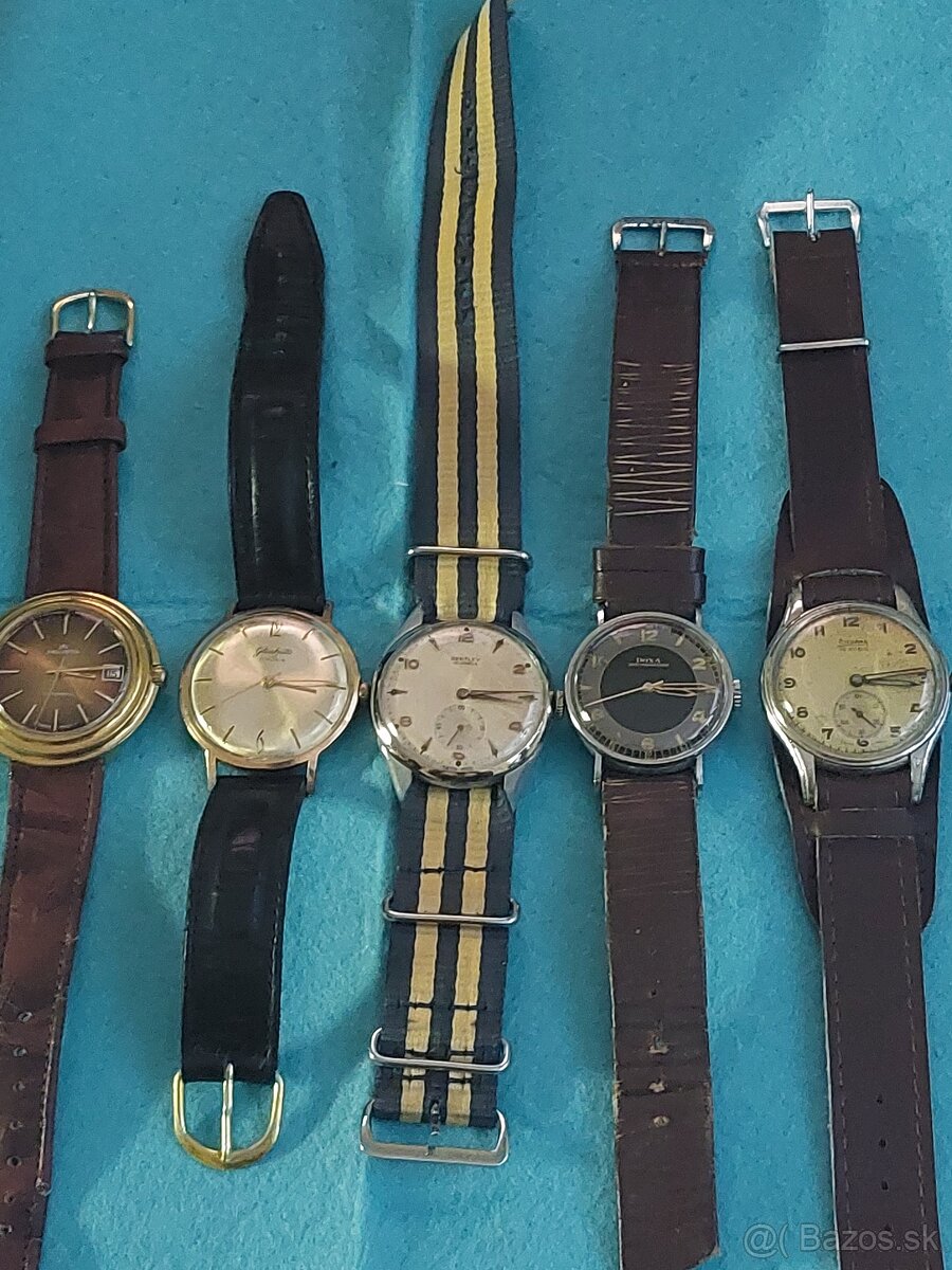 5xvintage swiss hodinky