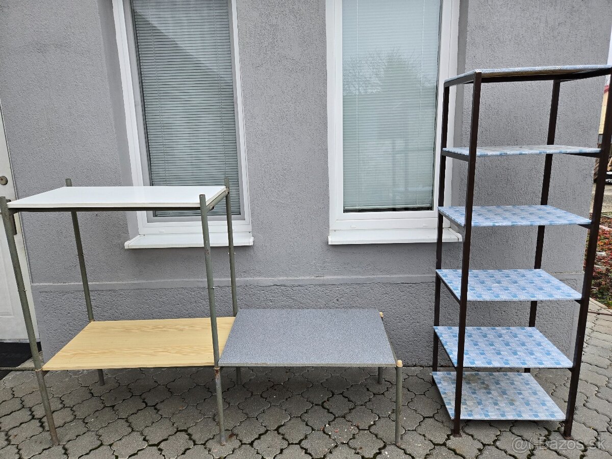 Kovové regály do špajze, do dielne