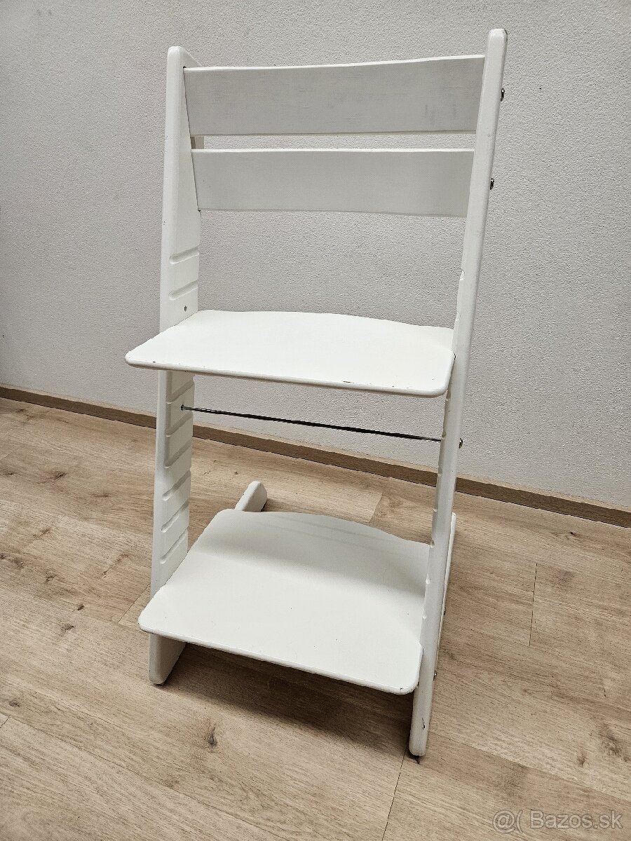 Biela detská rastúca stolička Jitro