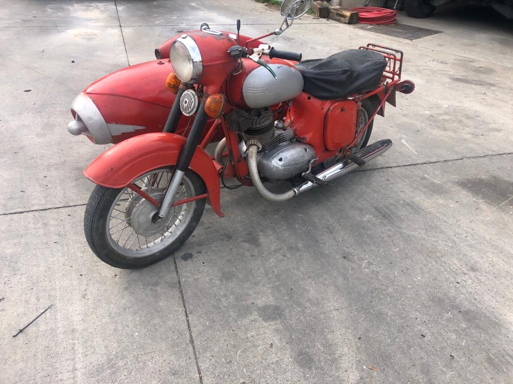 Jawa 350 sajdka sidecar postranny vozik