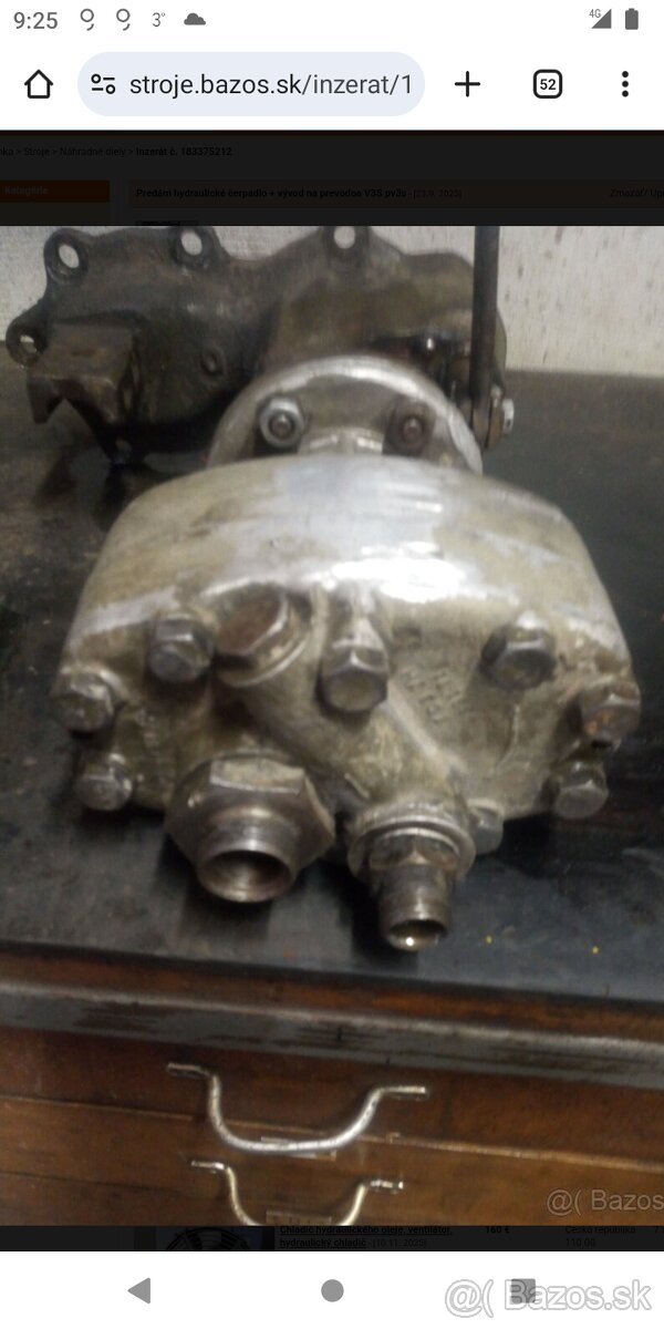 Predám hydraulické čerpadlo z vývodom na prevodovka Praga PV