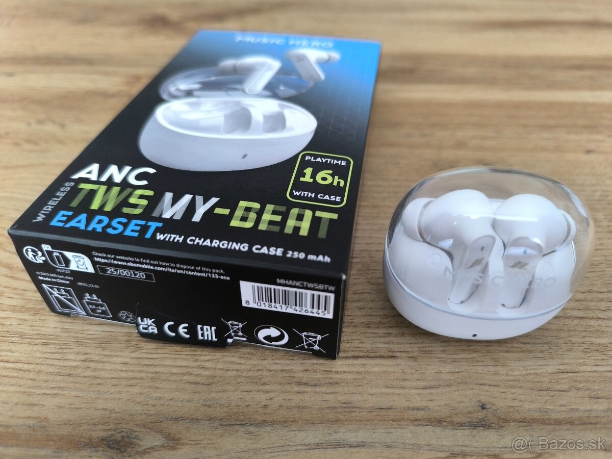 Music Hero - Bezdrôtové slúchadlá TWS MY-BEAT, biela