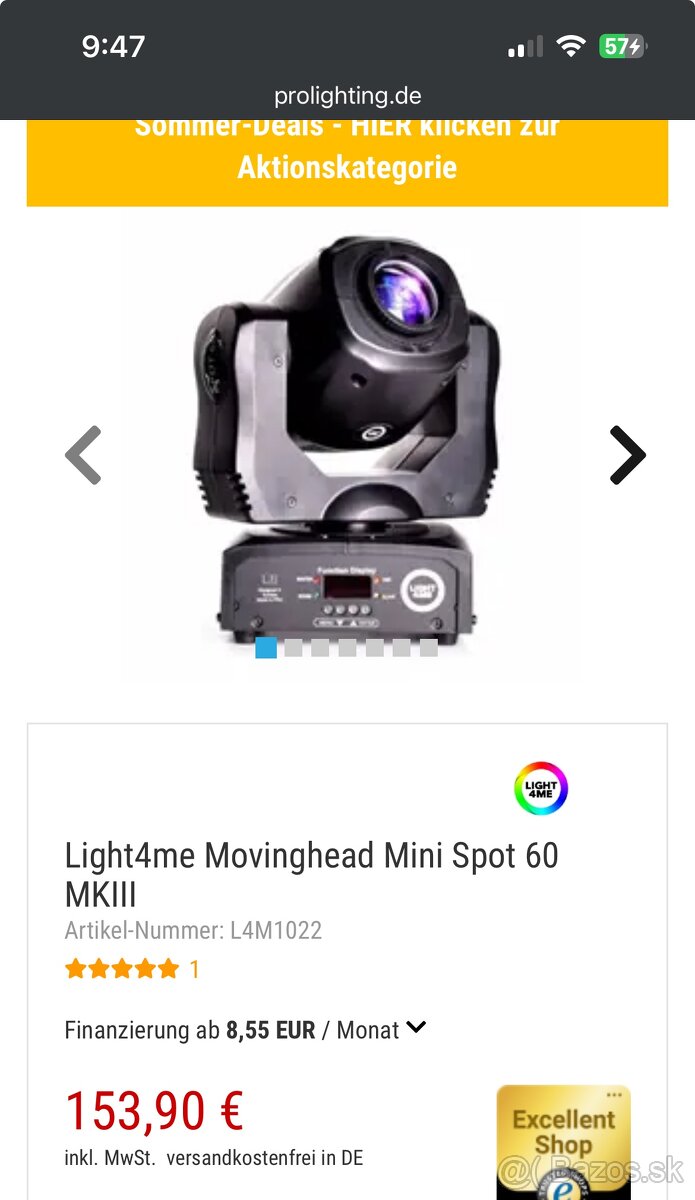 Predam svetla otočne hlavy light 4 me