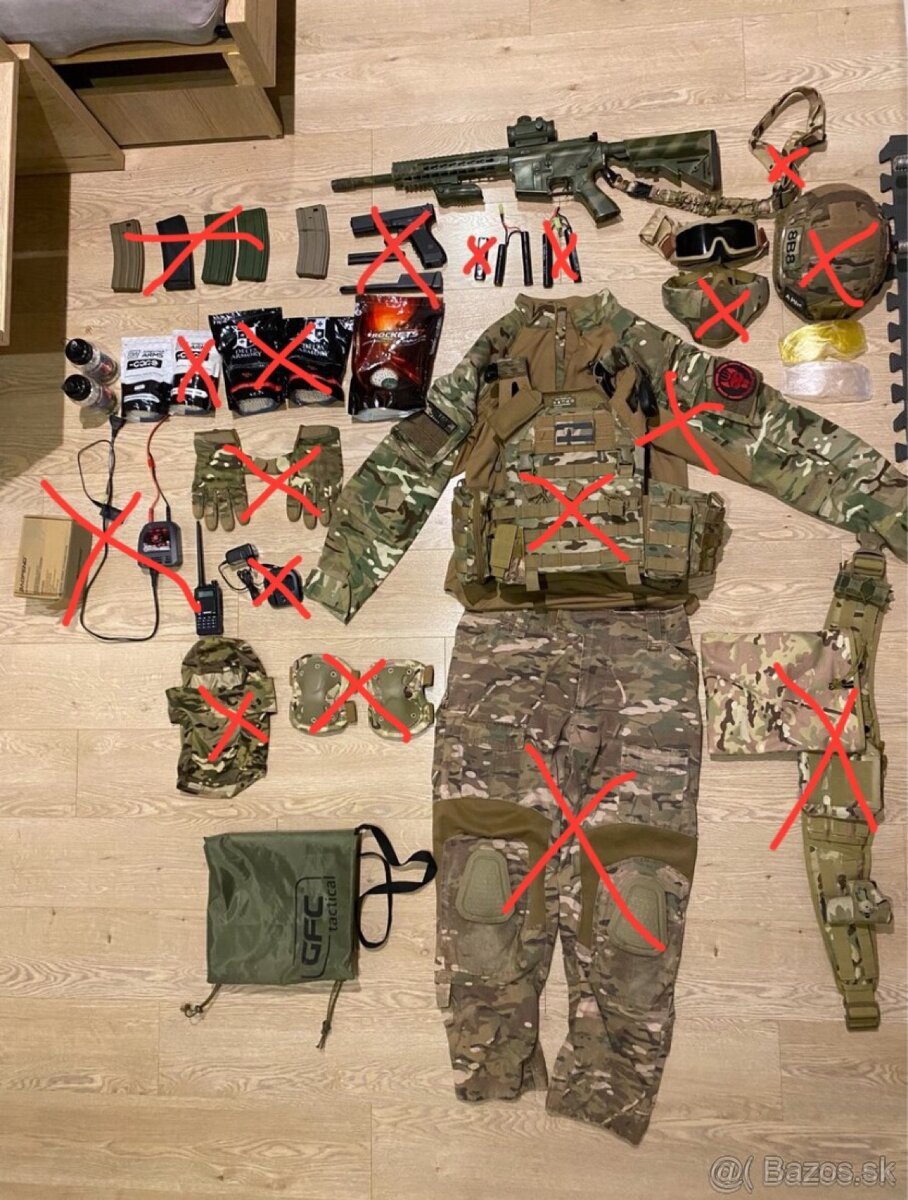 Airsoftová zbraň (multicam)