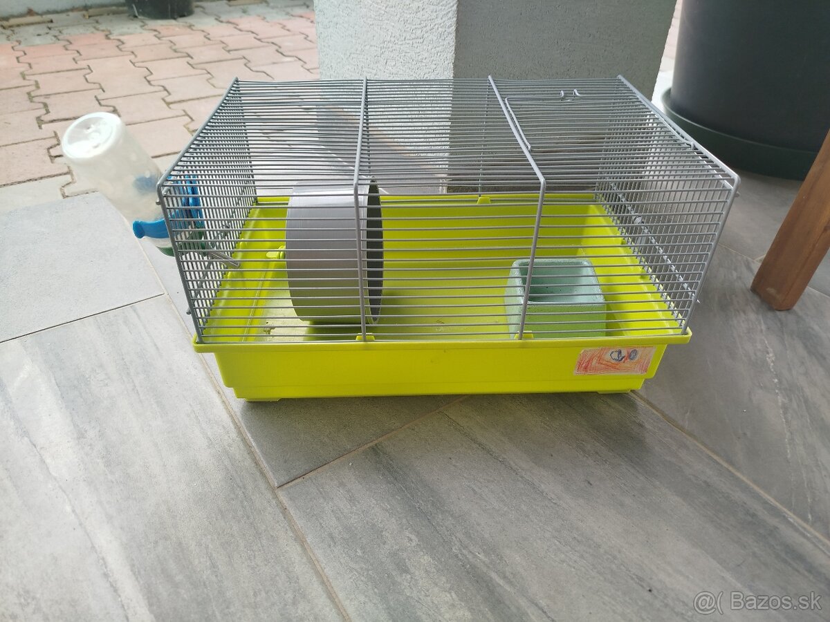Klietka pre škrečka ,zlta