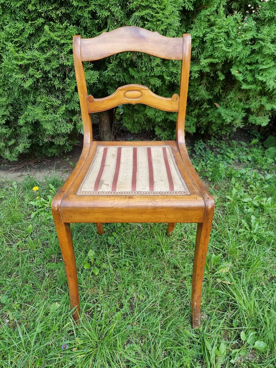 Starožitná stolička - BIEDERMEIER - čerešňa