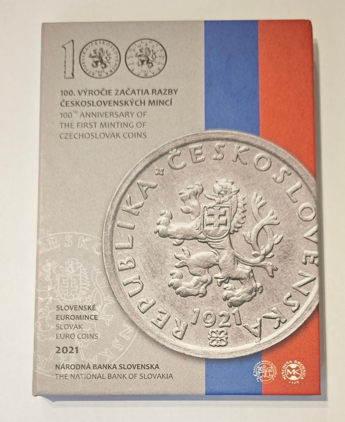 sada mincí 100.výročie začatia razby československých mincí