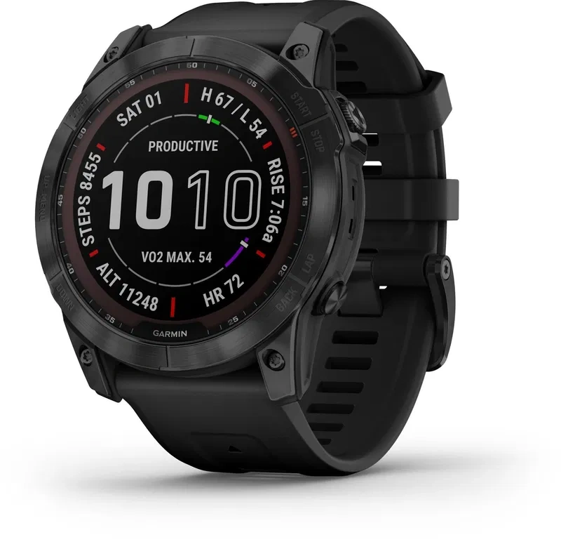 Garmin Fenix 7X Sapphire Solar Black DLC Titanium/Black Band