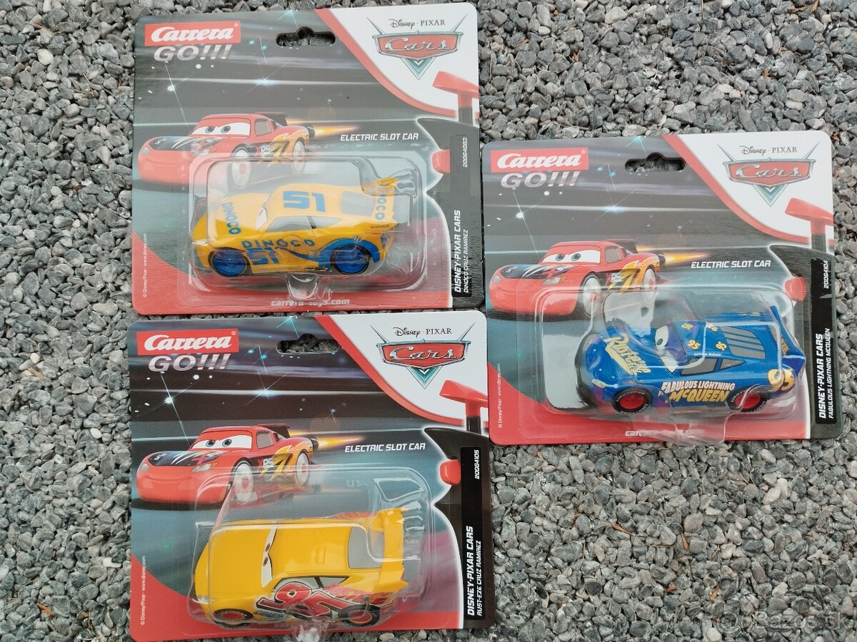 Autíčka na autodráhu Carrera GO Disney Pixar Cars 3
