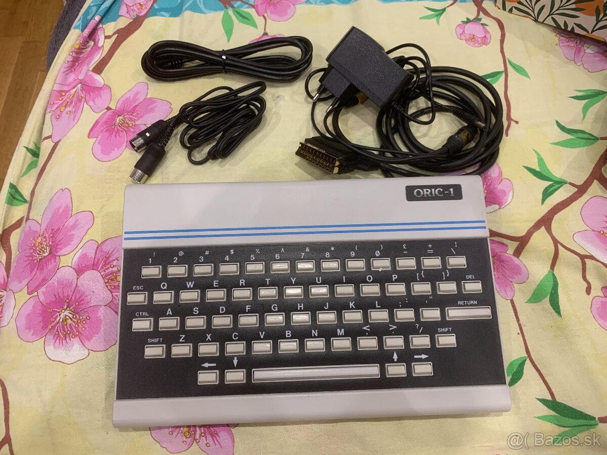 Oric 1 - plne funkčný počítač , zdroj , scart cable