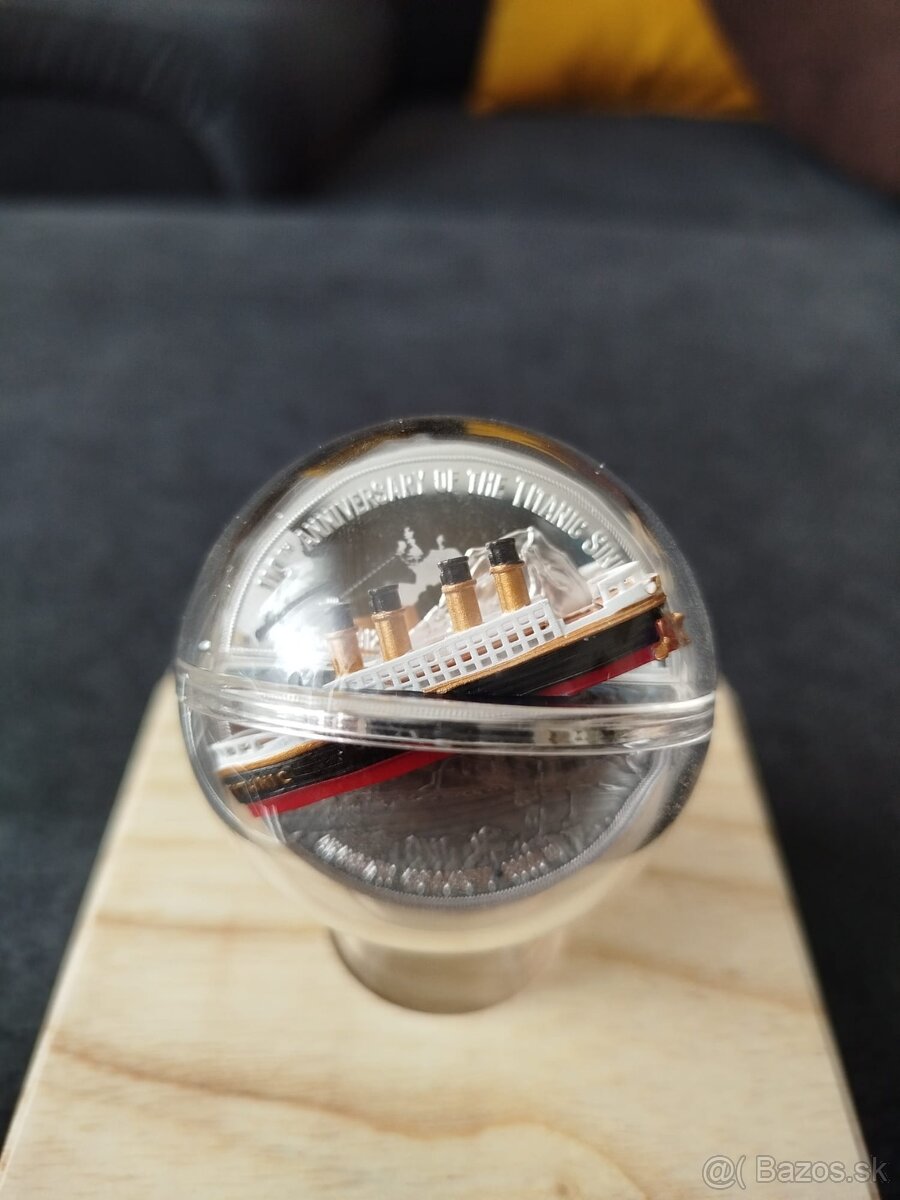 zlato striebro minca titanic legenda 3D 2022 proof