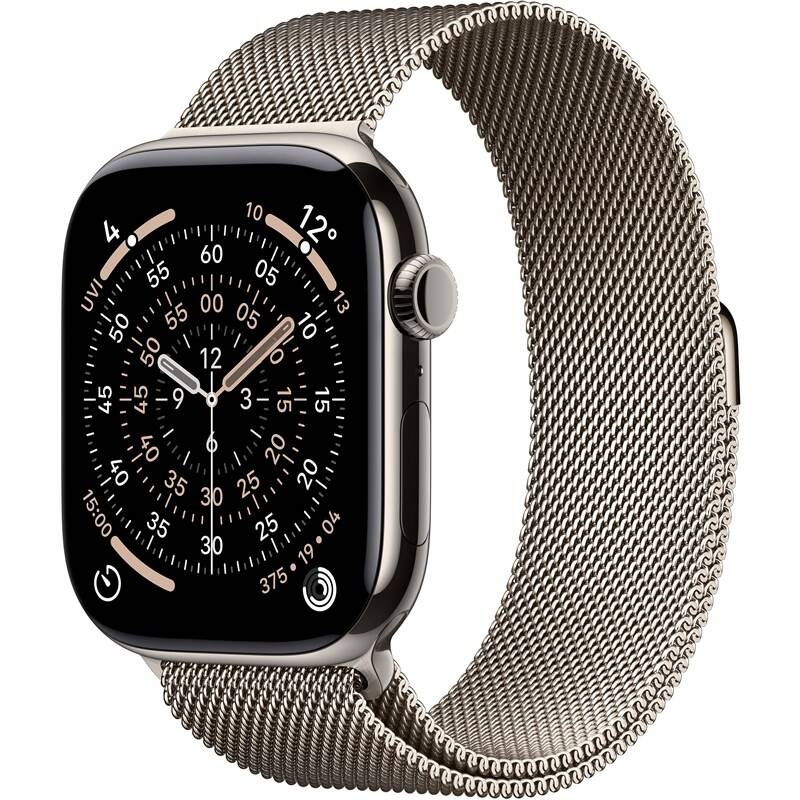 Apple Watch 11, 46 mm Natural Titanium Milanese Loop