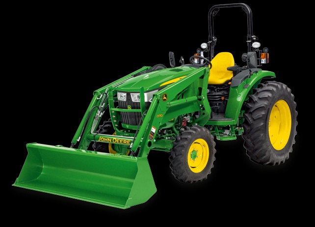 malotraktor John Deere 4049M + vidly + podkop FEMAC