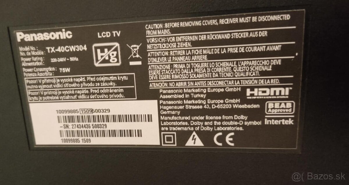 Predám televízor značky Panasonic