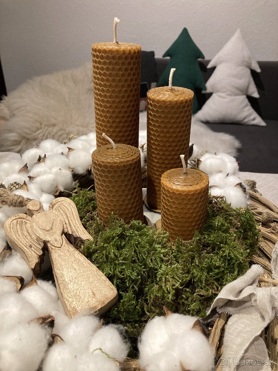 Adventné sviečky z včelieho vosku
