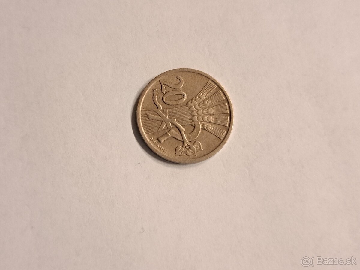 Predam mincu 20 halier rok 1933 Ceskoslovensko
