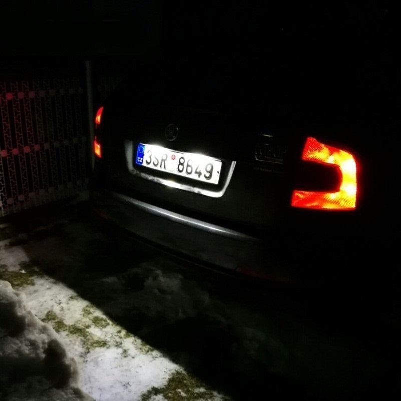 LED osvetlenie ŠPZ EČ ŠKODA Octavia 2, Škoda Roomster