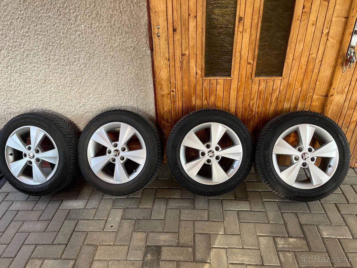 Kolesá 5x112 R16+zimné pneu 205/55