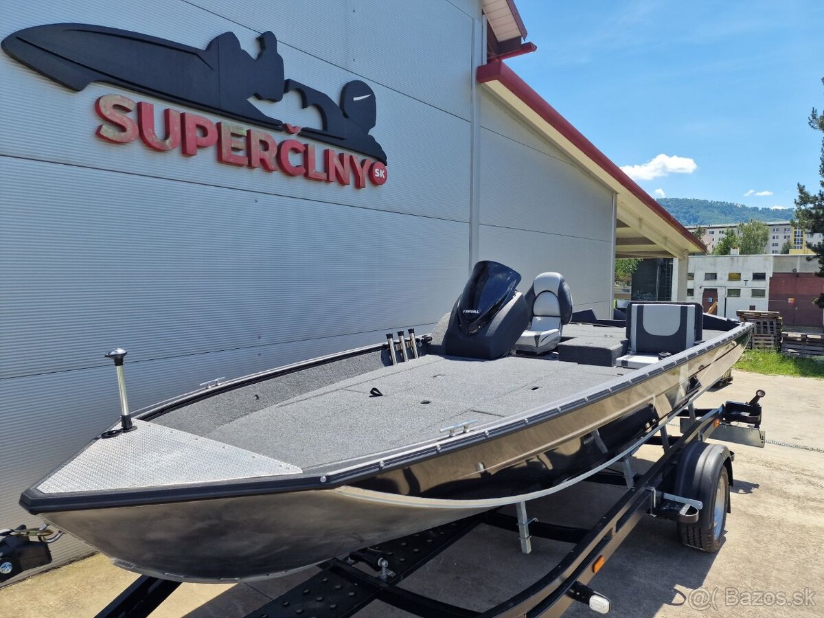 Finval 510bsc + 60hp Honda + príves 1300kg - čierna perleť