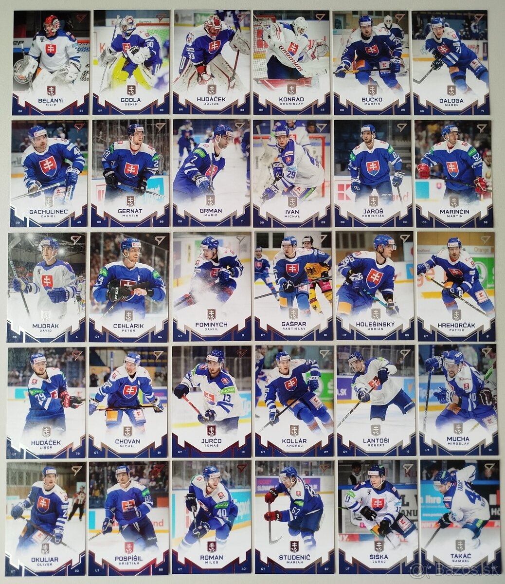 Hokejové kartičky HOKEJOVÉ SLOVENSKO 2022 - BASE SET