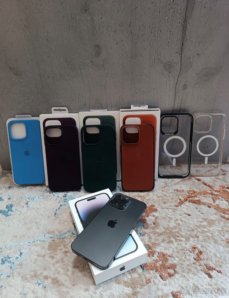 iPhone 14 Pro Max 128 GB – čierny, top stav, záruka, komplet