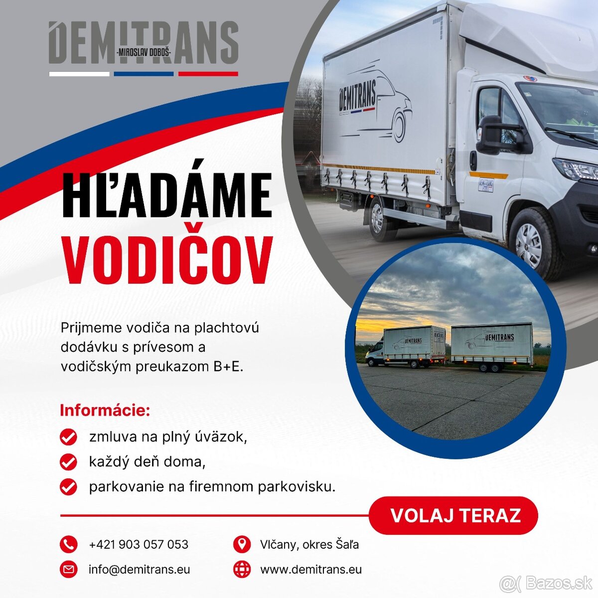 Vodič na dodávku s prívesom, B+E