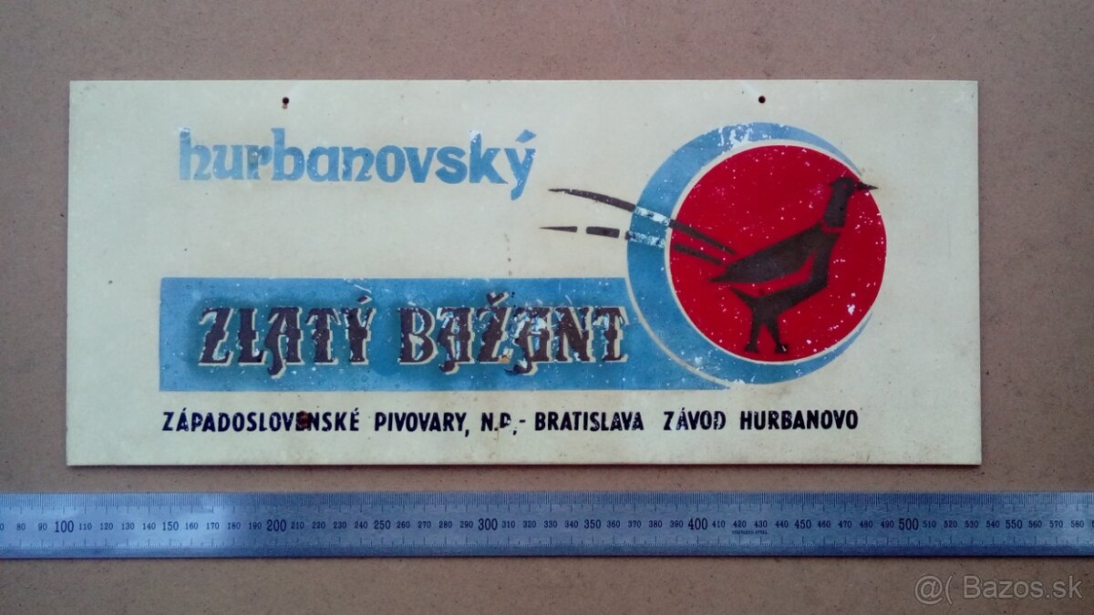 vývesná tabuľka Hurbanovský Zlatý Bažant