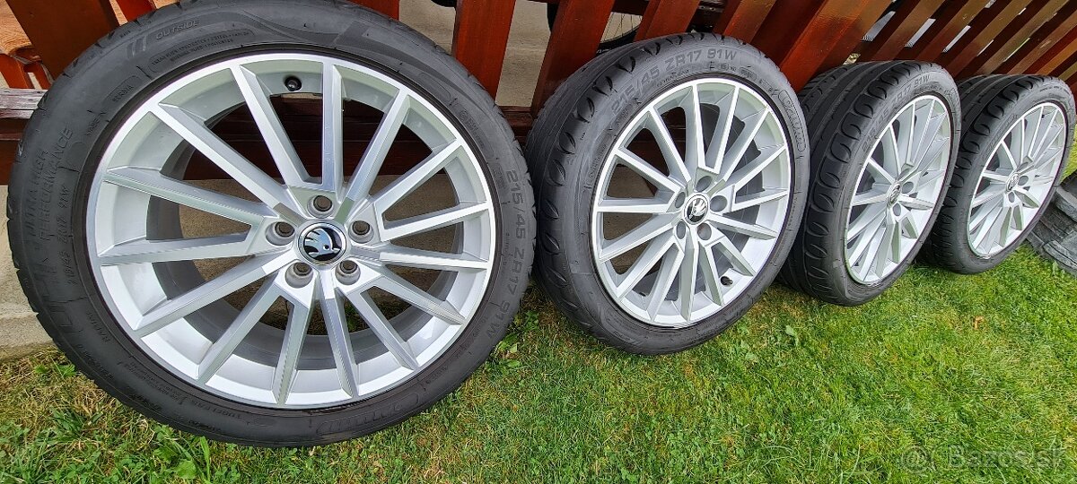 R17 5x100 + 215/45r17 letne škoda