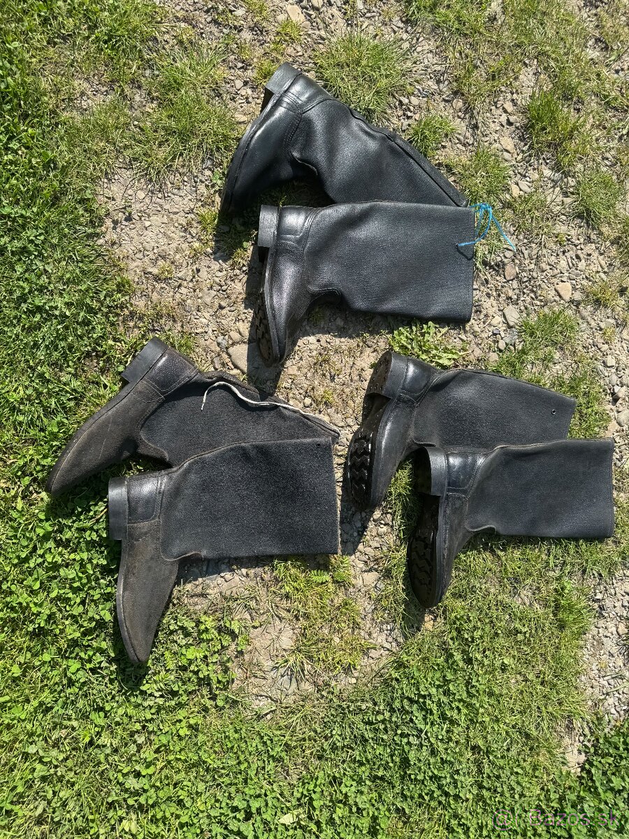 Vojenské sovietske čižmy - kirzové (nové)