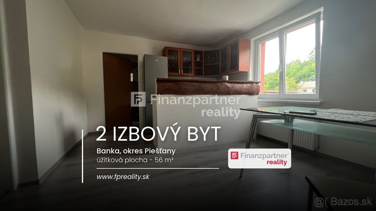 Prenájom, 2 izbový byt, Banka, Piešťany