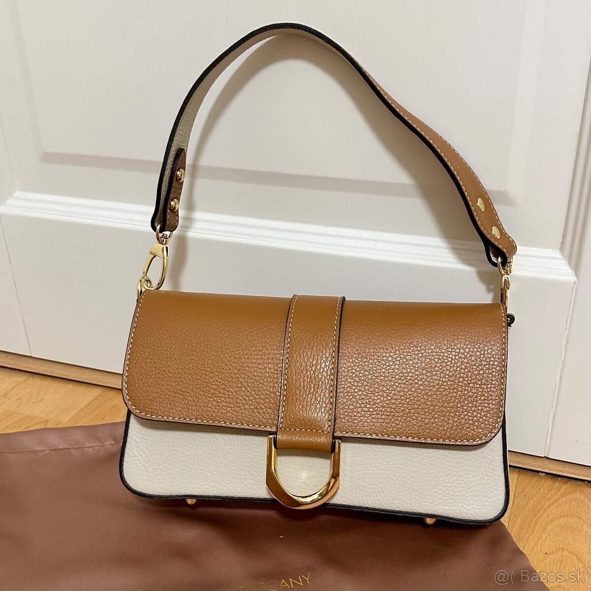 Talianska kožená kabelka - nová