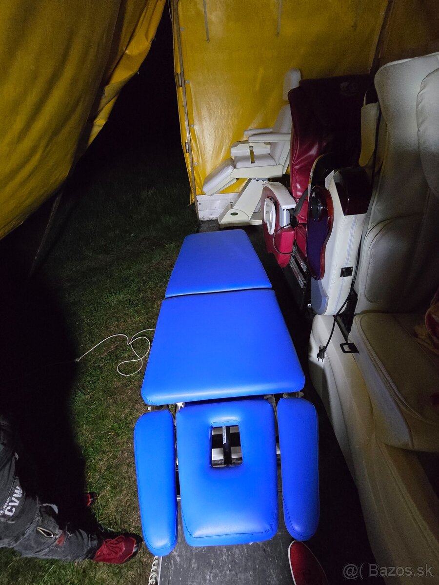 Elektrické Masážní lehátko AKCE modré Profi 2 motory