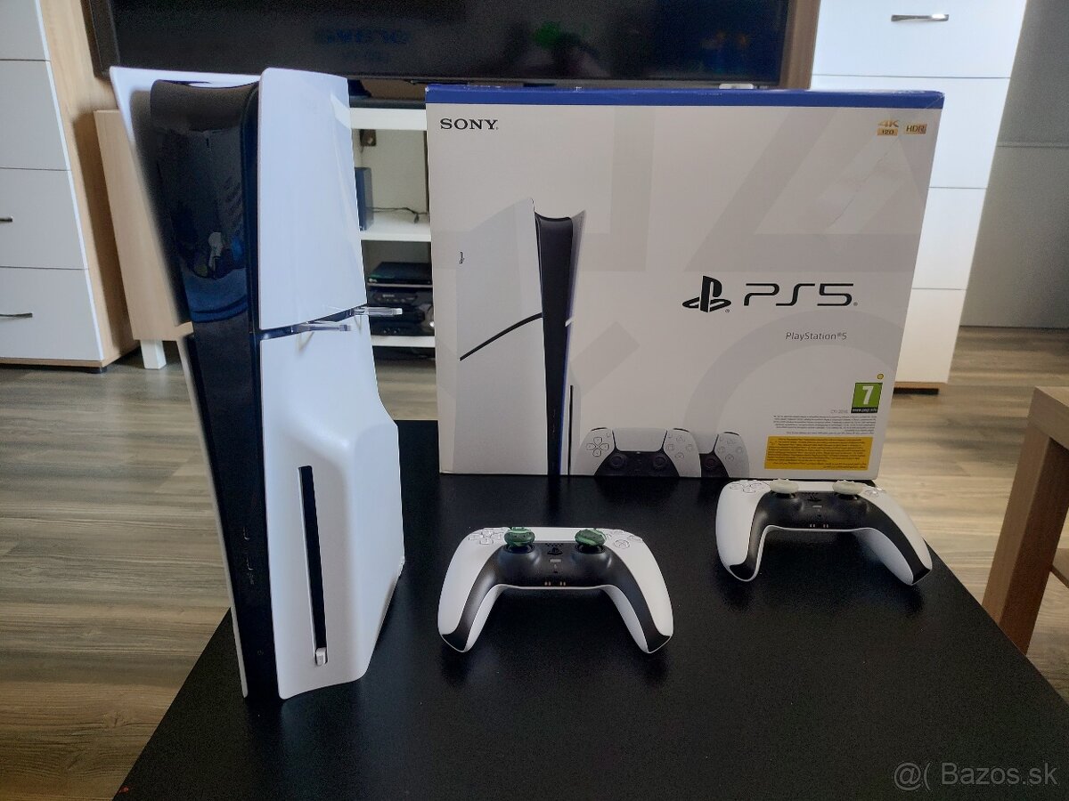 Predám PS5 Slim s mechanikou+2×Dualsense5+záruka.