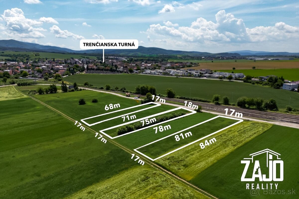 Investičné pozemky v Trenčíne v mestskej časti Biskupice