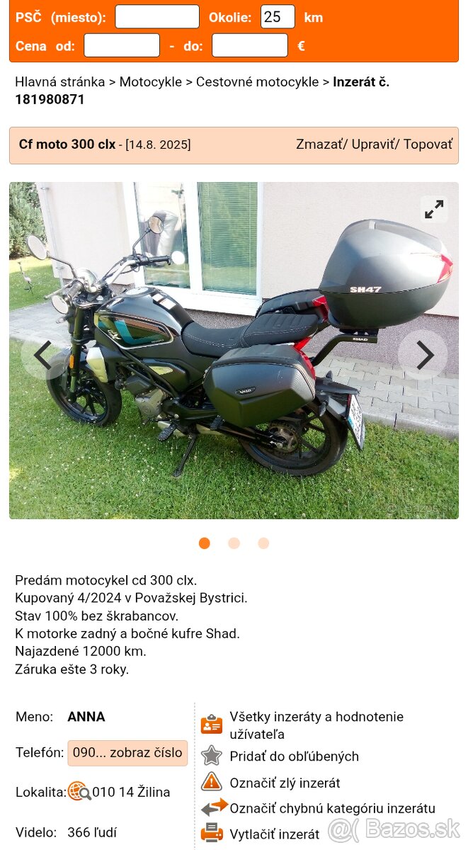 Cf moto 300 clx