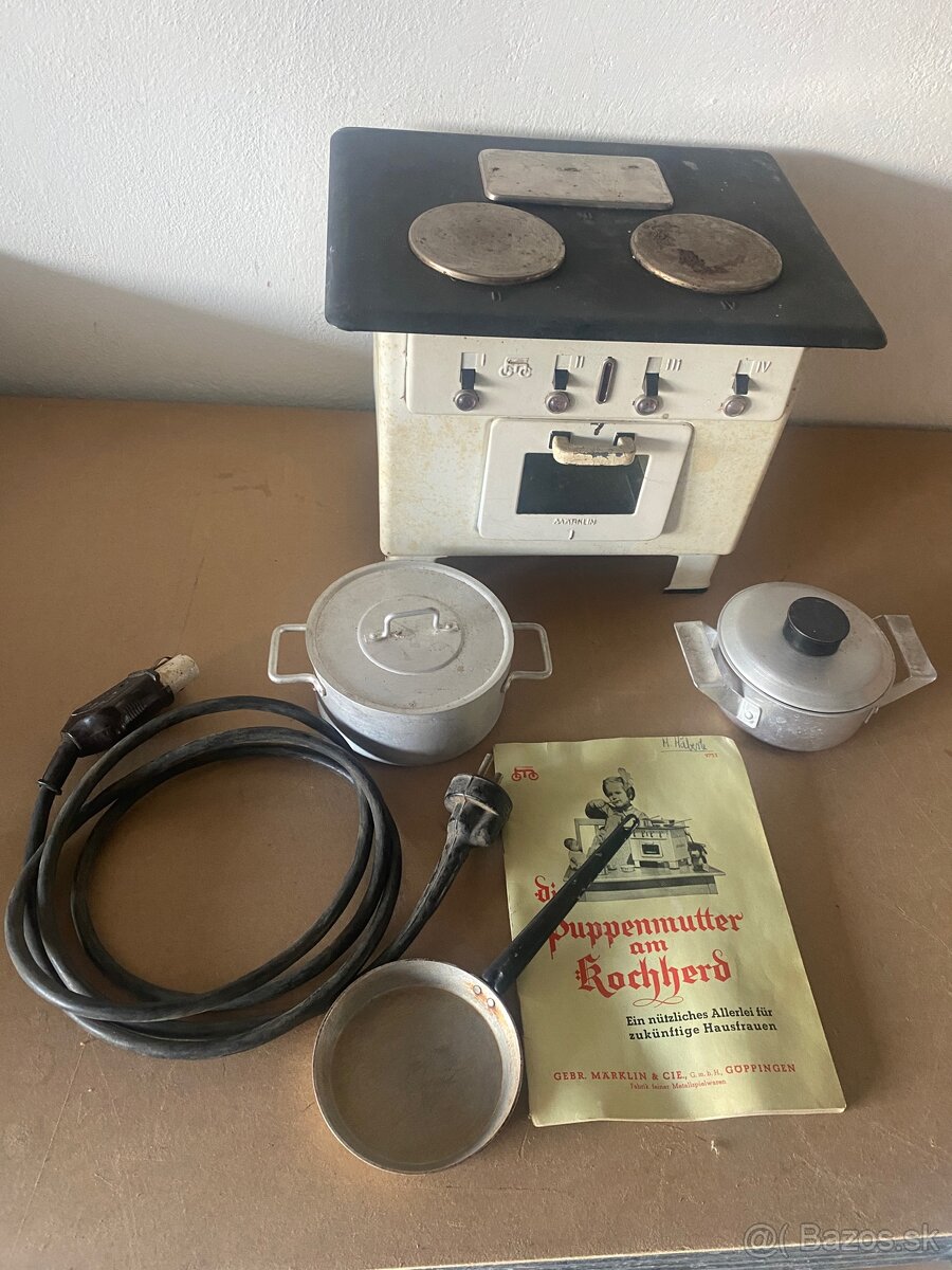 Sporák mini detský kuchyňa elektrický retro Märklin