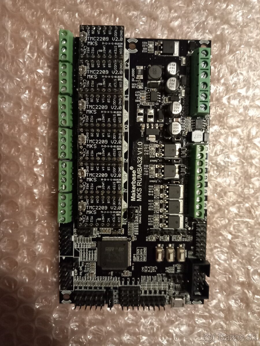 MKS RUMBA32 V1.0 + 6× TMC2209 (nové, s chladičmi)
