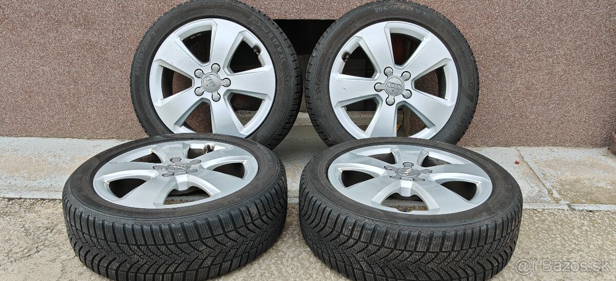 ALU Audi 5x112 a zimné Semperit 205/50 R17