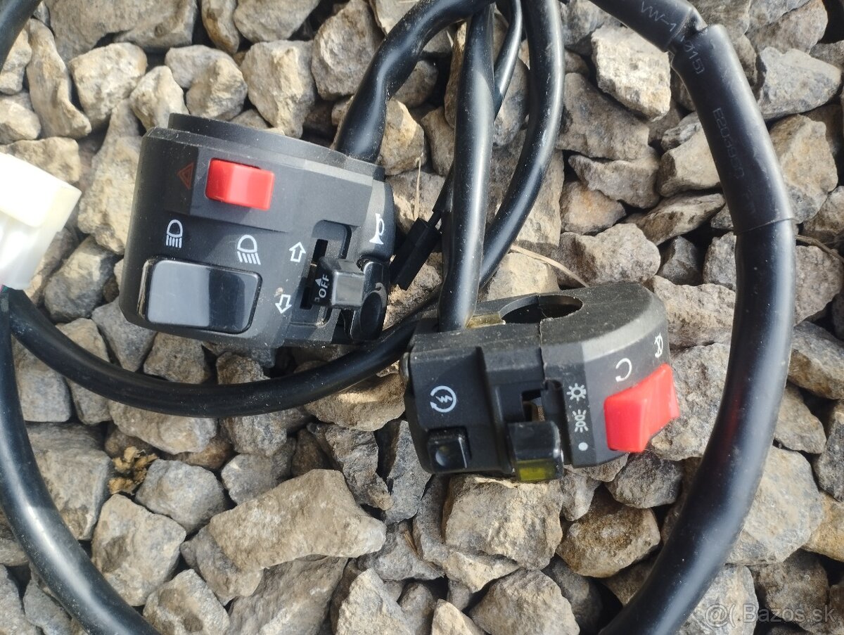 Predám nové prepínače , maska, zámok na kotúč s alarmom