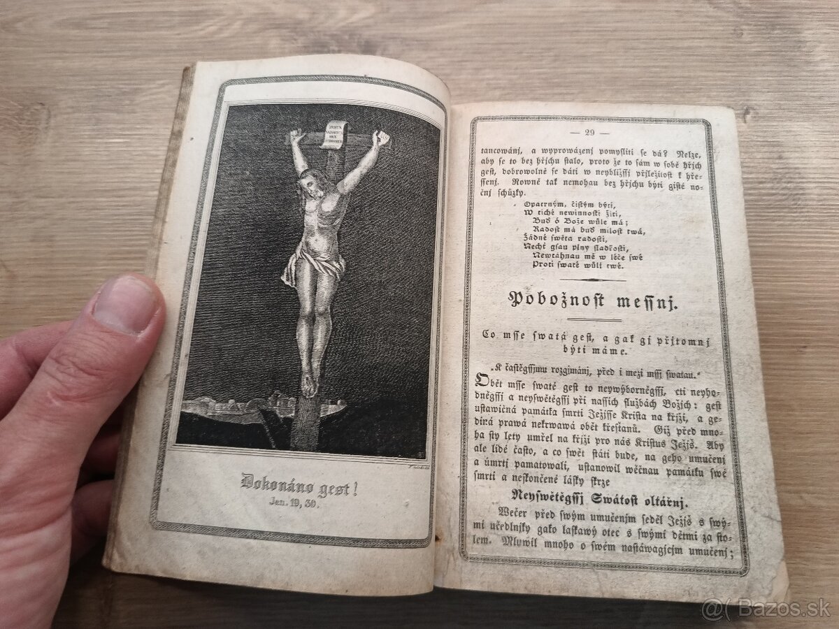 Starožitná modlitebná knižka 1846