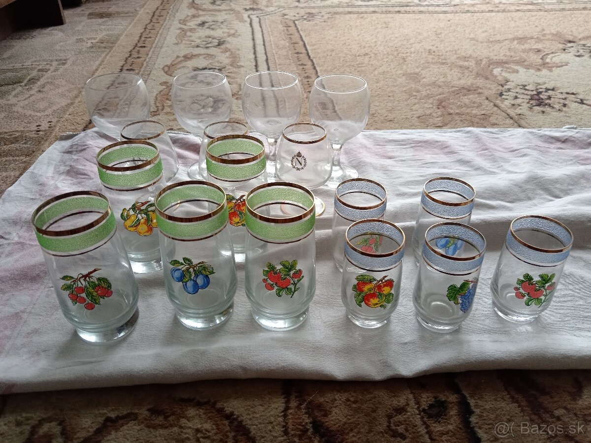 Zdobené poháre, poháriky, starožitnosti