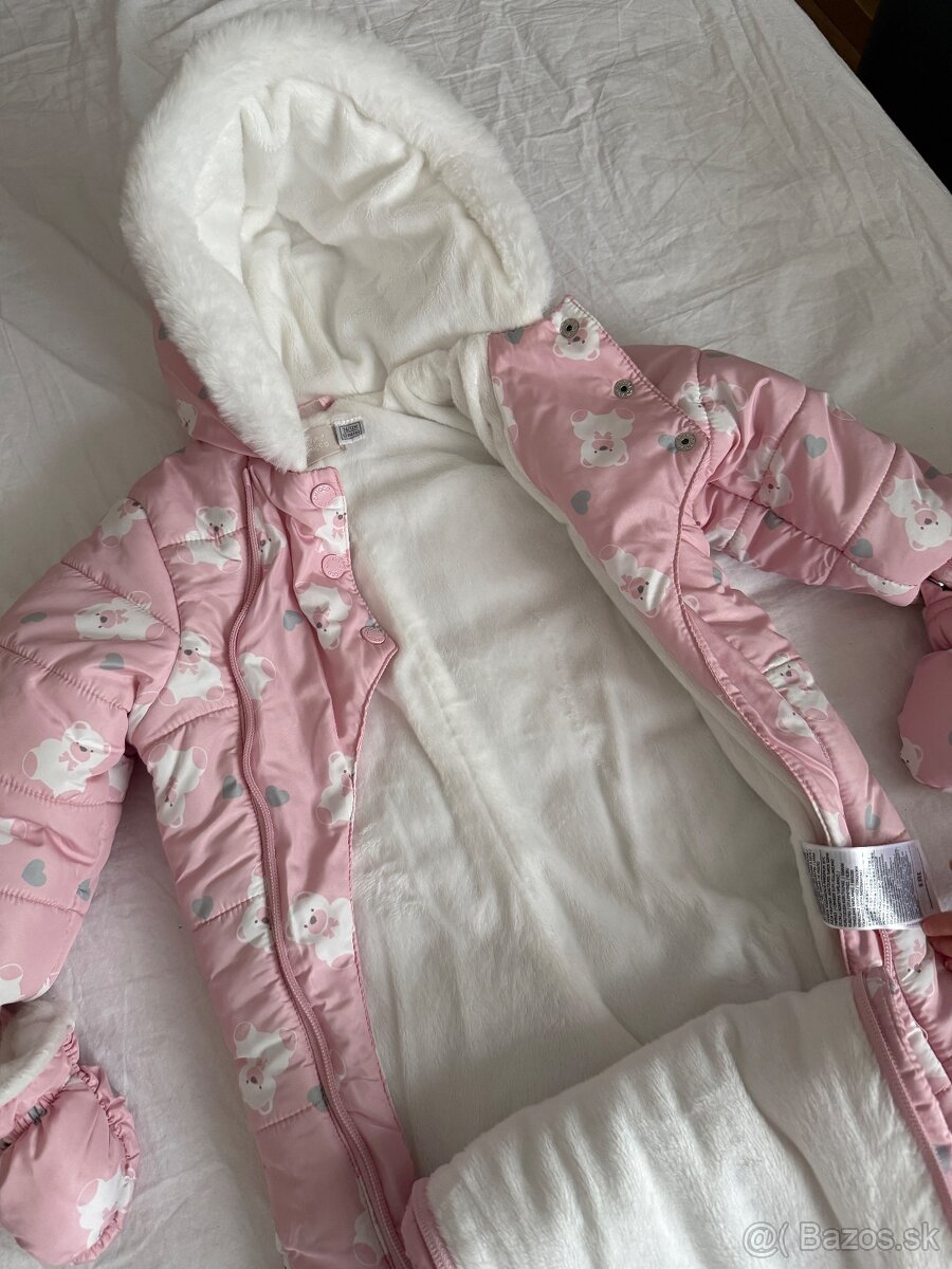 Chicco ružová zimná kombinéza
