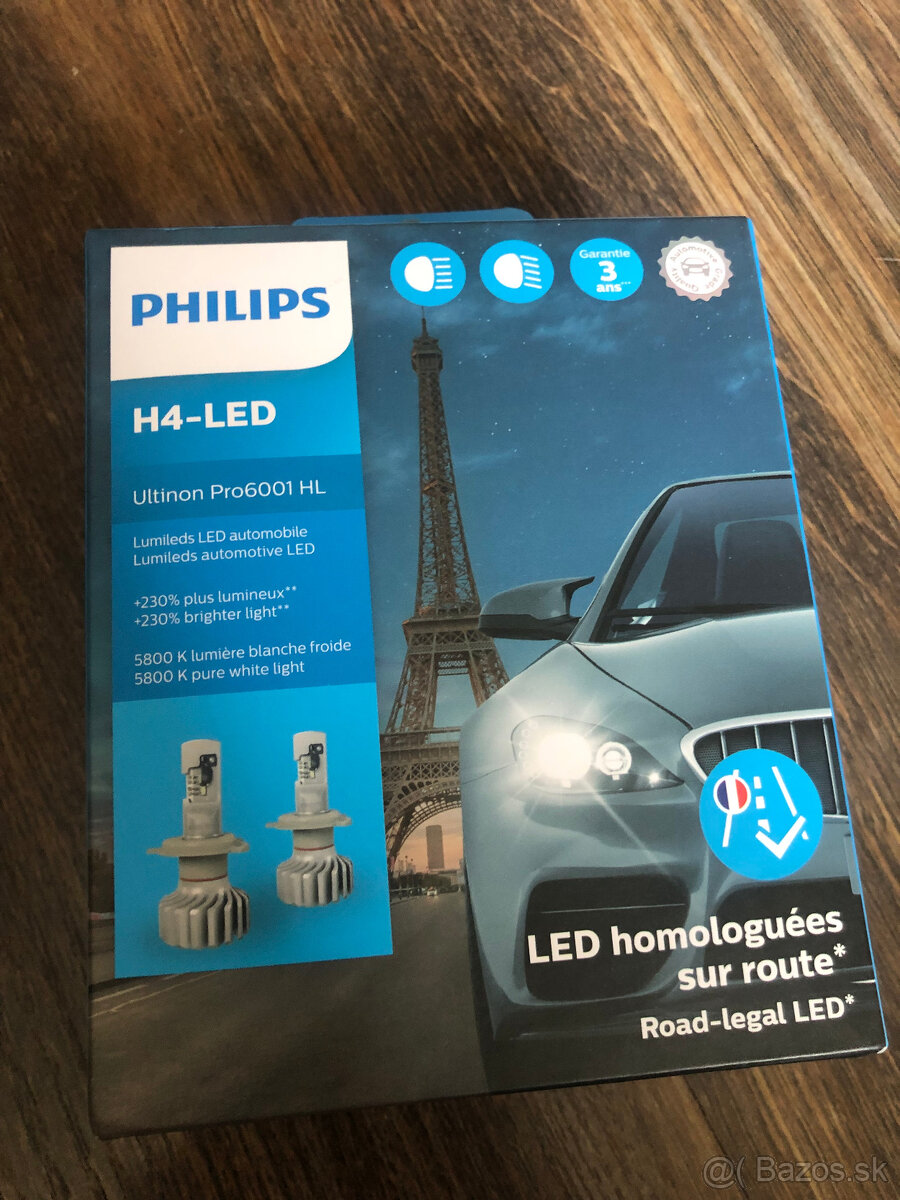 Predám žiarovky Philips LED H4 Ultinon Pro6001 HL 12 V