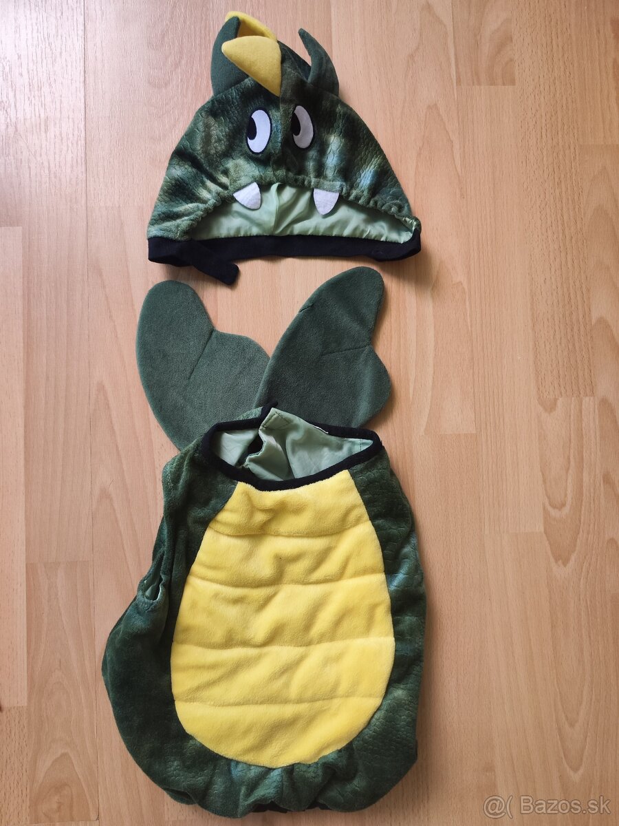 Kostým, maska dráčik pre najmenších