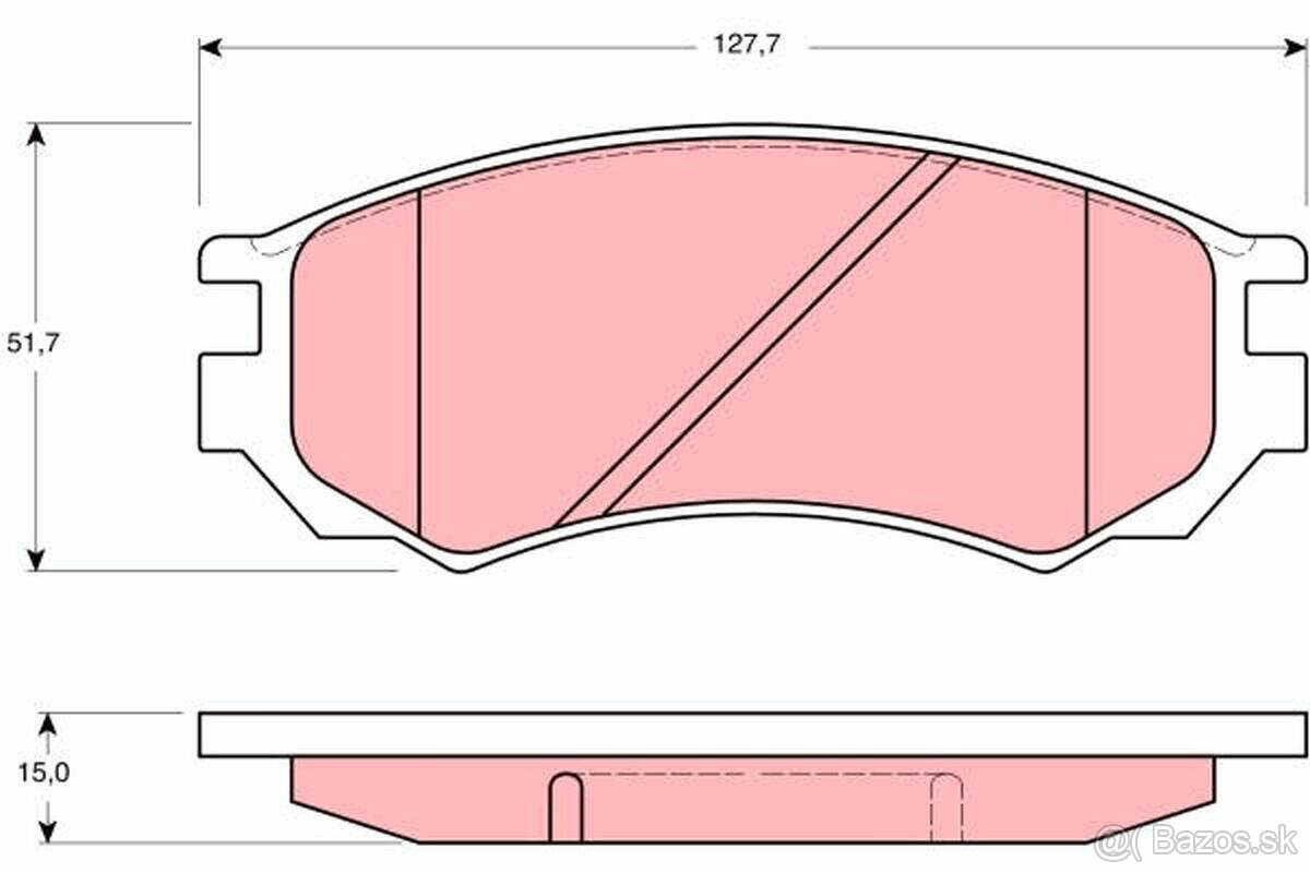 Brzdové segmenty Nissan sunny