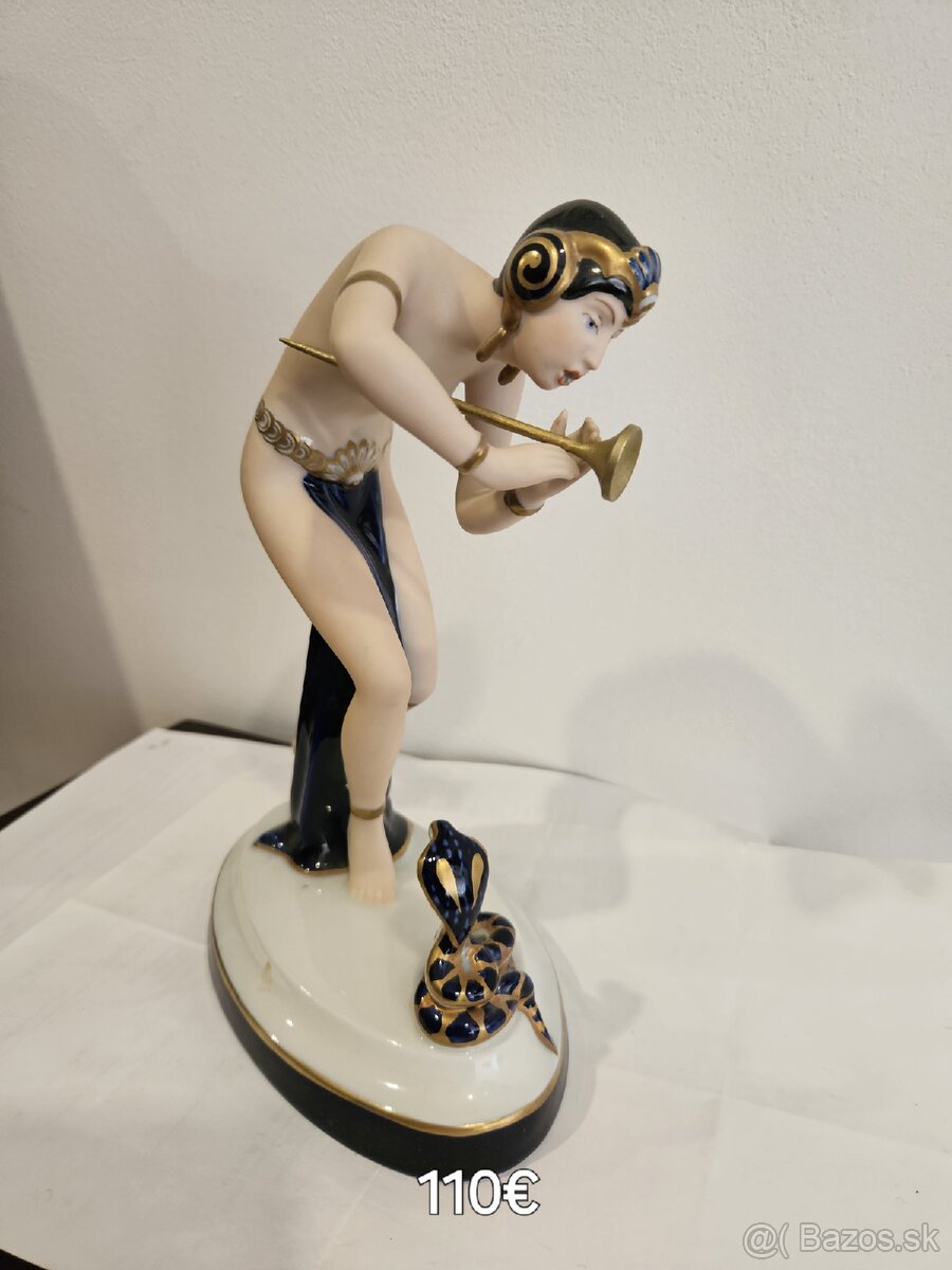 Porcelánova soška - Zaklunač hadov - ROYAL DUX