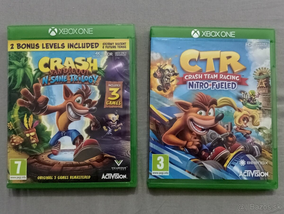 Hry Xbox One S. Crash Bandicoot, CTR