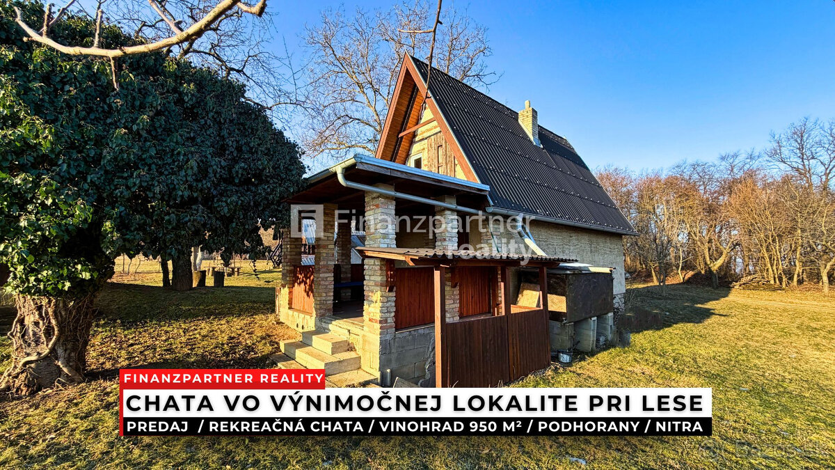 Vinohrady, ticho, výhľady - chata Podhorany, Nitra