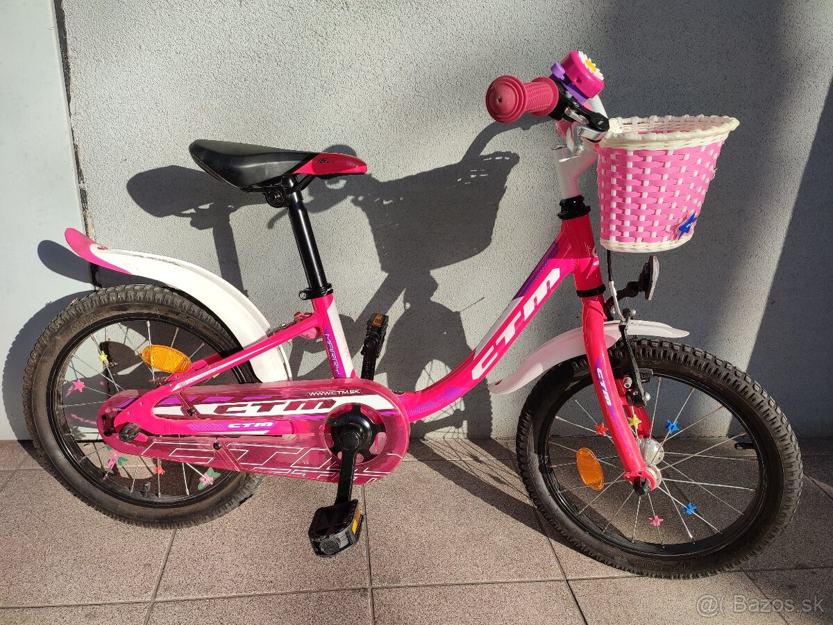 Predám bicykel 16" CTM Marry. Stav ako nový