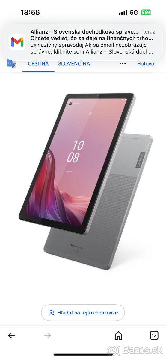 Lenovo TAB M9 LTE šedý